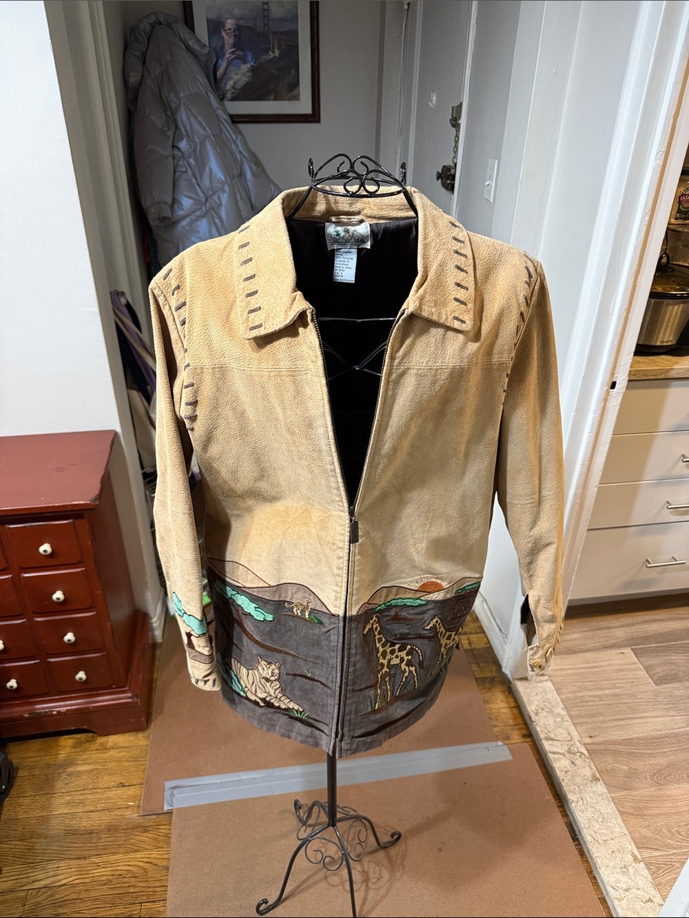 Quacker Factory Safari Leather Suede Jacket S